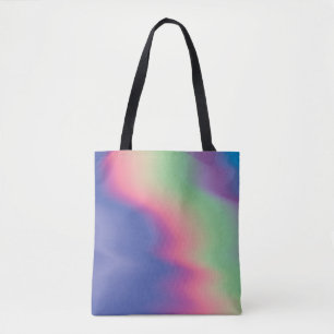 Bolsa Tote Textura holográfica com manchas coloridas. Psicos