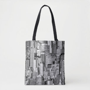 Bolsa Tote Textura Isométrica de Cidade do Skyscraper