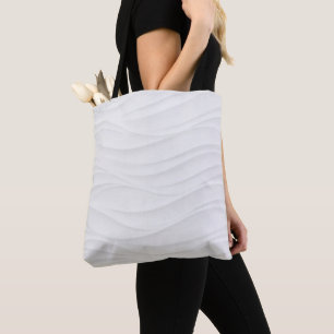 Bolsa Tote Textura Ondulada Branca