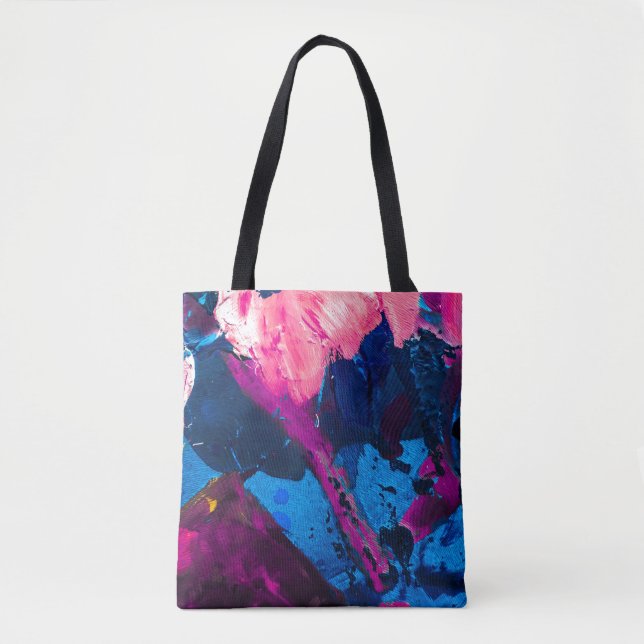 Bolsa Tote Textura pintada artística, decoração moderna. (Frente)