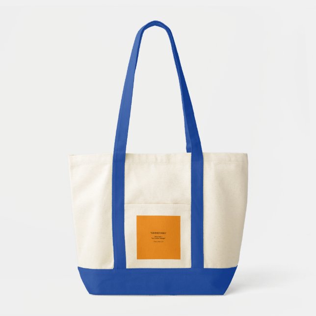 Bolsa Tote Textura Retro Laranja – Arte de Vibrações de Verão (Frente)