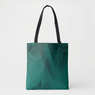 Bolsa Tote Textura verde escura da pena de vindima