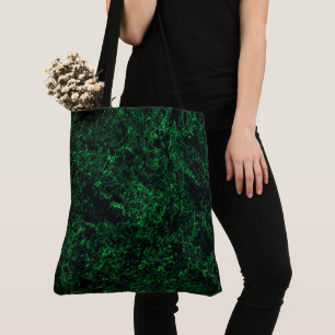 Bolsa Tote Textura verde escura, esponja destruída ou corro