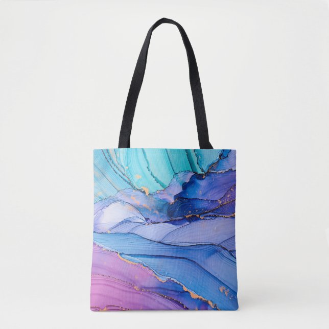 Bolsa Tote Texturas livres, abstrato de luxo. (Frente)