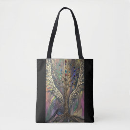 Bolsa Tote Th Divine Tree Of Life celestial wings and jewels