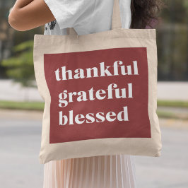 Bolsa Tote Thankful Grateful Blessed