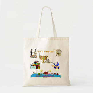 BOLSA TOTE THANKSGIVUKKAH DÃO A OBRIGADOS PRESENTES PARA