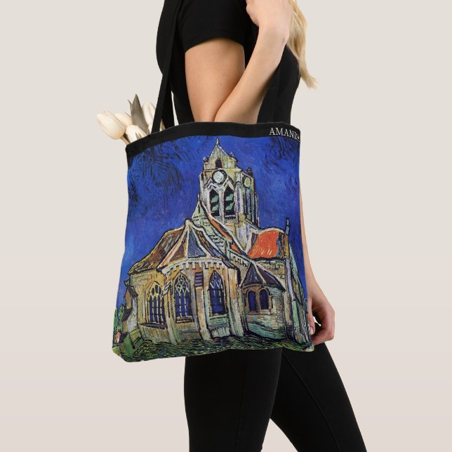 Bolsa Tote The Church at Auvers – Custom Text (Close Up)