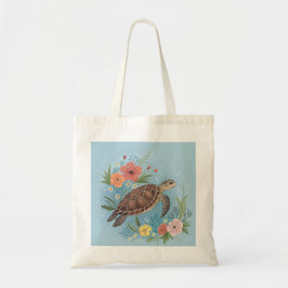 Bolsa Tote The illustration of a sea turtle