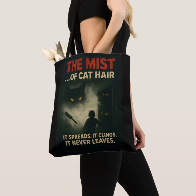 Bolsa Tote The Mist of Cat Hair Horror Parody (Close Up)