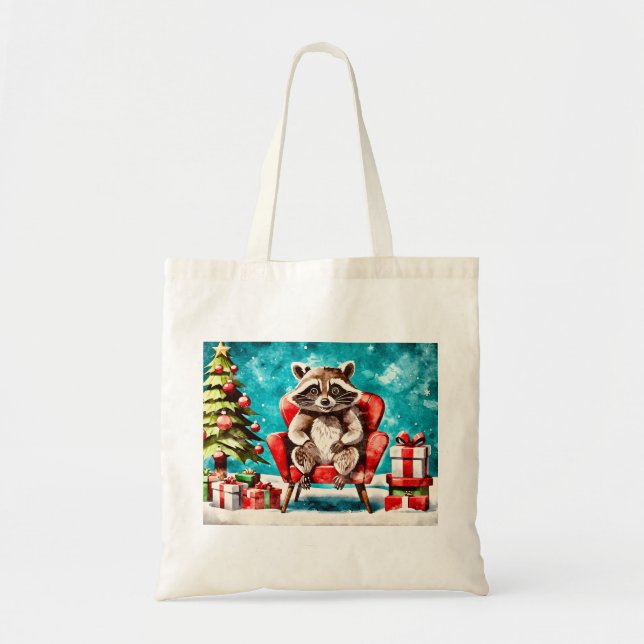 Bolsa Tote The Raccoon’s Christmas Chair (Frente)