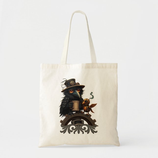 Bolsa Tote The raven powered by Coffee (Frente)