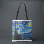 Bolsa Tote The Starry Night 1889 by Vincent van Gogh<br><div class="desc">Vincent Willem van Gogh (Dutch: [ˈvɪnsɛnt ˈʋɪləɱ vɑŋ ˈɣɔx] (listen);[note 1] 30 March 1853 – 29 July 1890) was a Dutch Post-Impressionist painter who posthumously became one of the most famous and influential figures in the history of Western art. In a decade, he created about 2, 100 artworks, including around...</div>