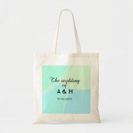 Bolsa Tote The wedding of add couple name initial letter date