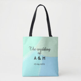 Bolsa Tote The wedding of add couple name initial letter date