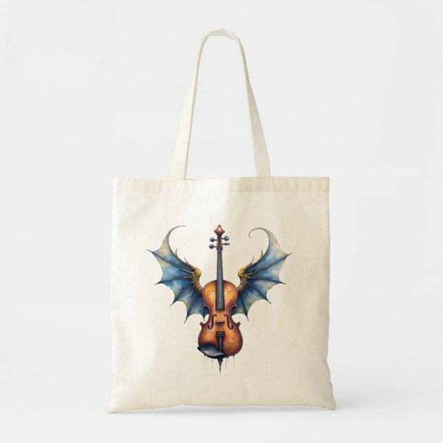 Bolsa Tote The Winged Violin of Moonlit Realms (Frente)