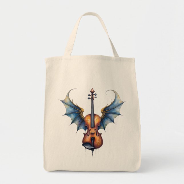 Bolsa Tote The Winged Violin of Moonlit Realms (Frente)