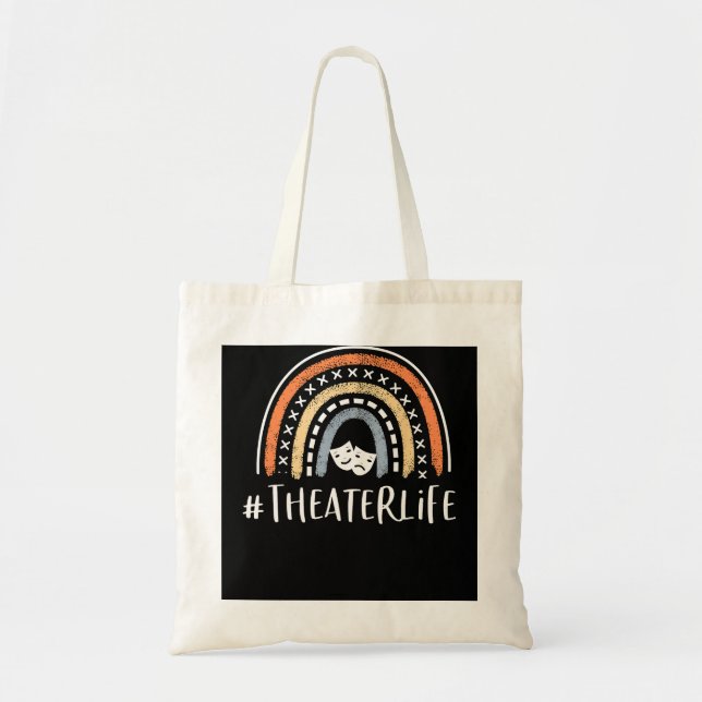 Bolsa Tote #Theaterlife Cute Theater Oferece Música Atriz (Frente)