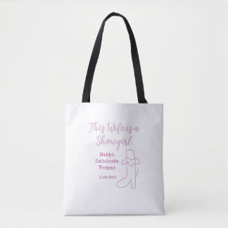 Bolsa Tote this wife is a showgirl bachelorette party purple 