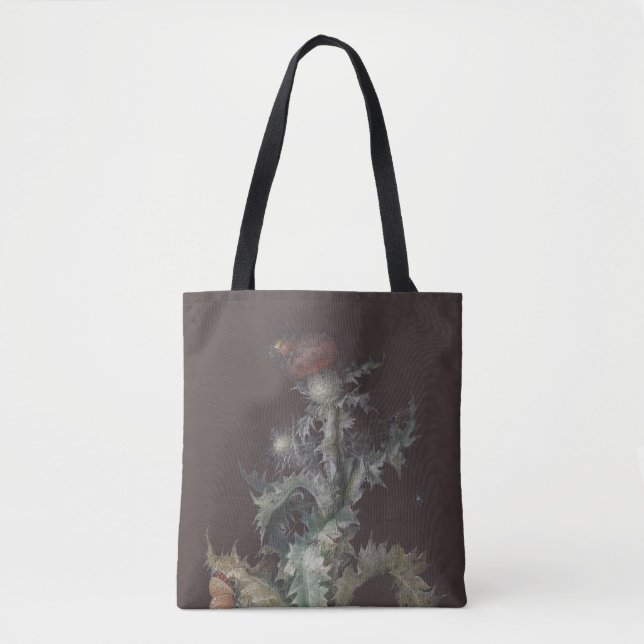 Bolsa Tote Thistle com os Insetos 1755 Johann C. Dietzsch (Frente)