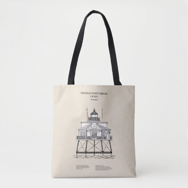 Bolsa Tote Thomas Point Shoal Lighthouse - Maryland - SBD (Frente)