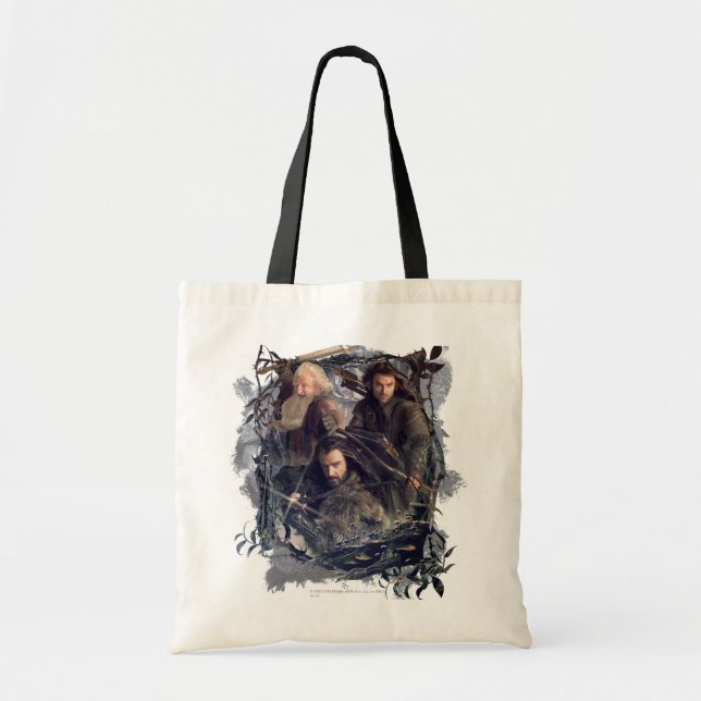 Bolsa Tote Thorin, Kili e Gráfico Balin (Frente)