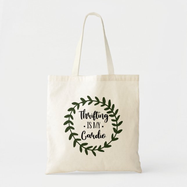 Bolsa Tote Thrifting is my Cardio Greenery Tote Bag (Frente)