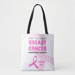 Bolsa Tote Thrive 365 Mês de consciência do câncer de mama 20