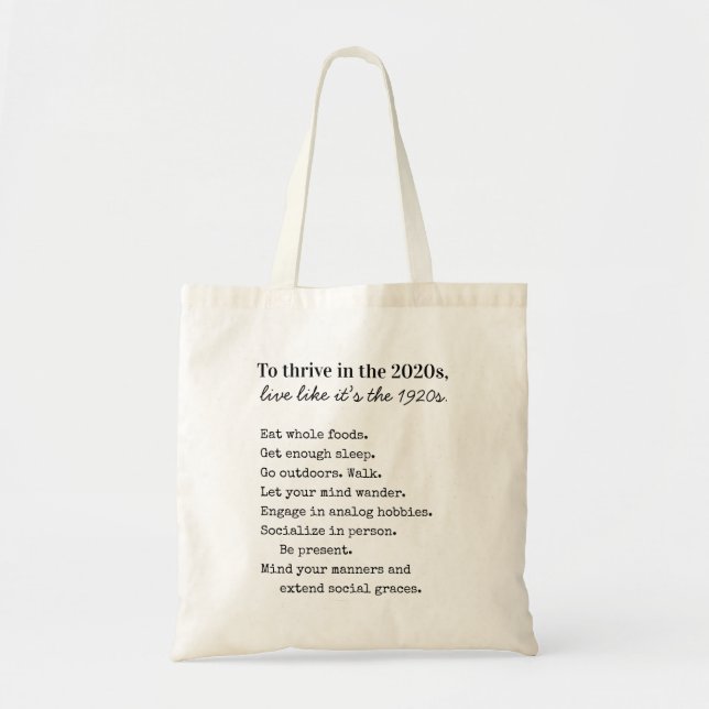 Bolsa Tote Thrive in the 2020s Analog Hobbies  (Frente)