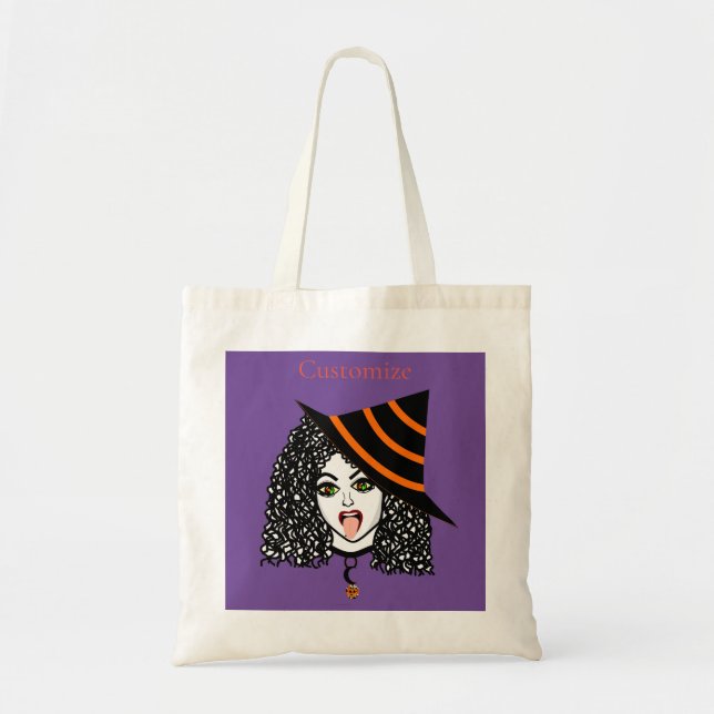 Bolsa Tote Thunder_Cove da Bruxa de Cabelo Curvo (Frente)