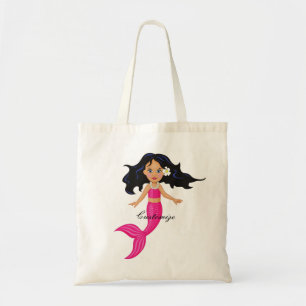 Bolsa Tote Thunder_Cove da Sereia de cauda rosa-branca