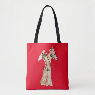 Bolsa Tote Thunder_Cove do Casal Girafa em forma de moeda