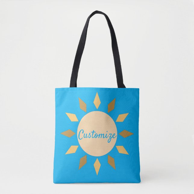 Bolsa Tote Thunder_Cove do Círculo Sol Geométrico (Frente)