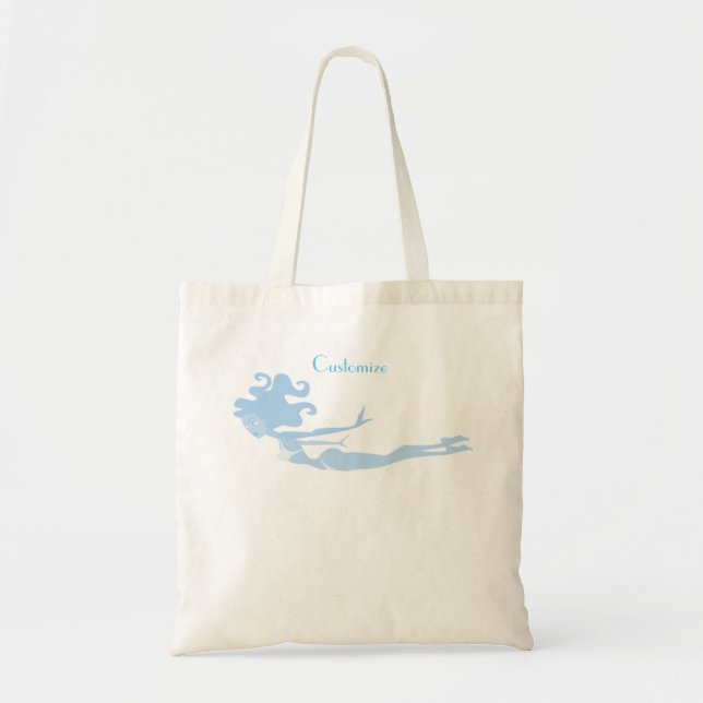 Bolsa Tote Thunder_Cove do Swimmer da Sereia Azul (Frente)