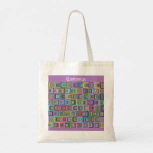 Bolsa Tote Thunder_Cove, estilo hippie psicodélico do Groovy