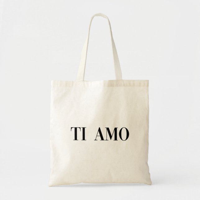 Bolsa Tote Ti amo italian language lettering (Frente)