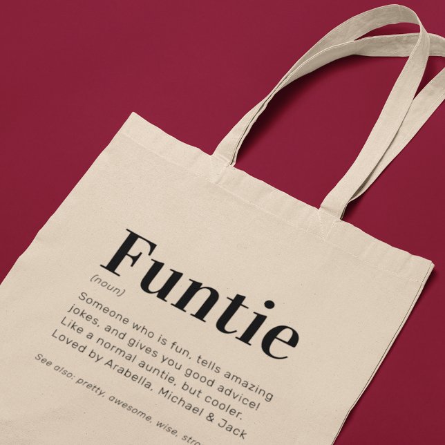 Bolsa Tote Tia Divertida Funtie Divertida (Criador carregado)