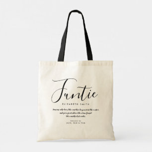 Bolsa Tote Tia Elegante Garota Script Tia Divertida Citação