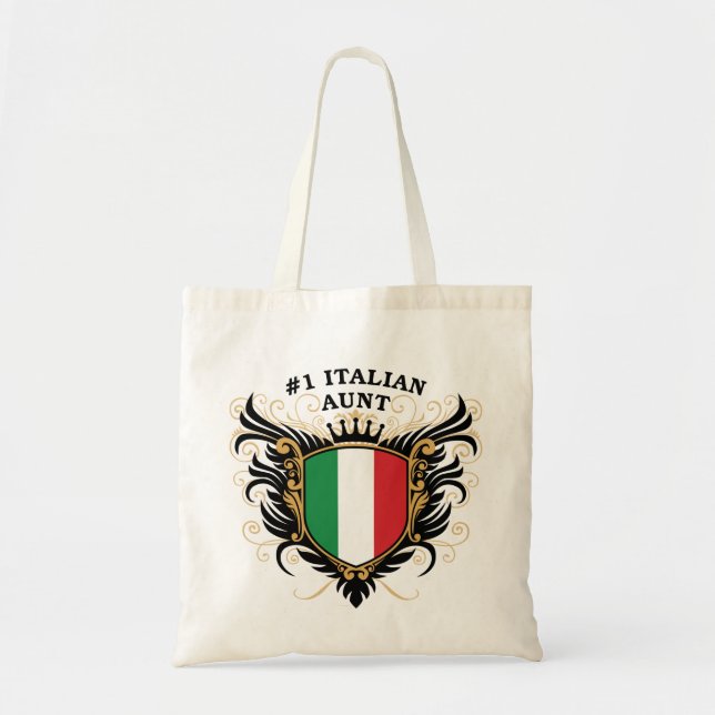 Bolsa Tote Tia italiana do número um (Frente)