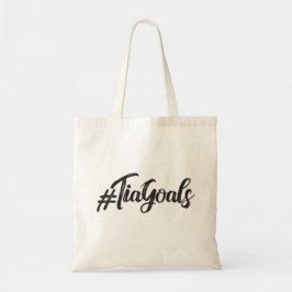 Bolsa Tote #TiaMeta, Grunge moderno script
