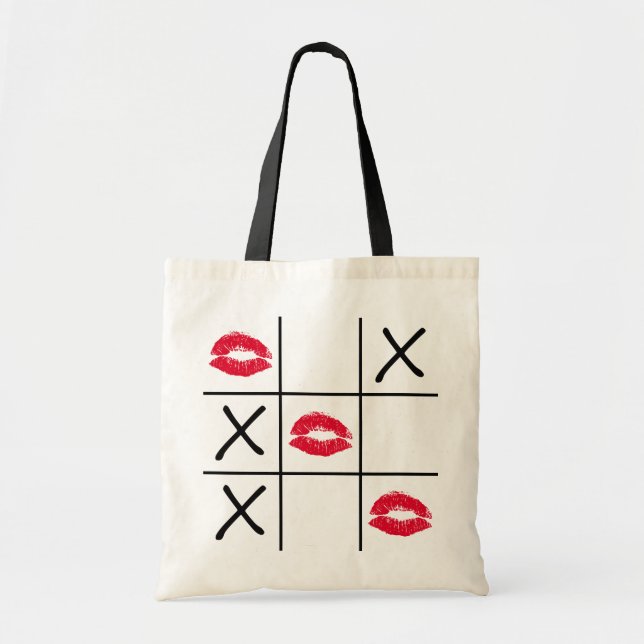 Bolsa Tote Tic Tac Toe lábios (Frente)