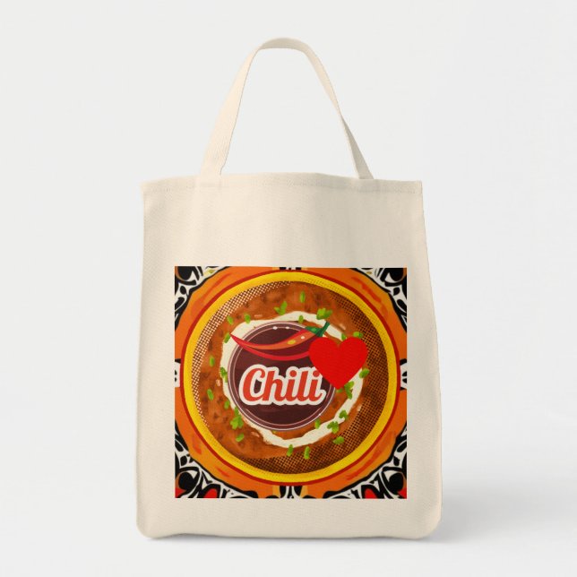 Bolsa Tote tigela de chili (Frente)