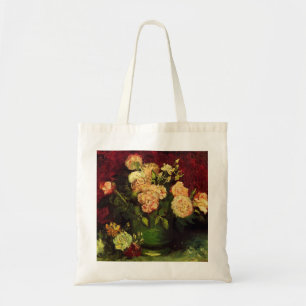 Bolsa Tote Tigela de Peonies e Rosa, Vincent van Gogh. Mundo