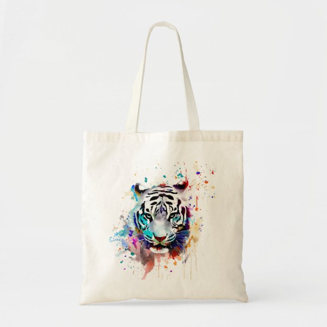 Bolsa Tote Tiger aquarella (Frente)