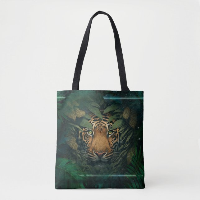 Bolsa Tote Tiger hiding in Foliage                (Frente)
