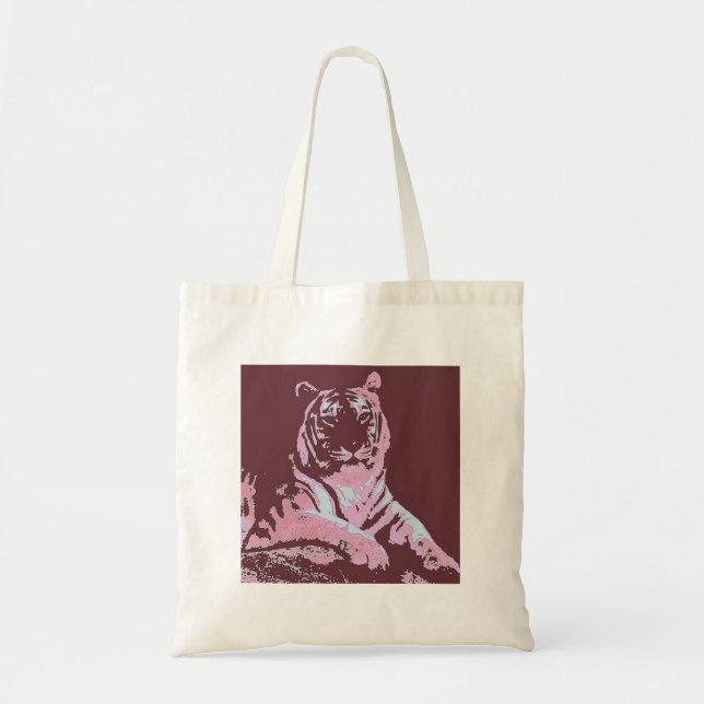 Bolsa Tote Tiger Pop Art (Frente)