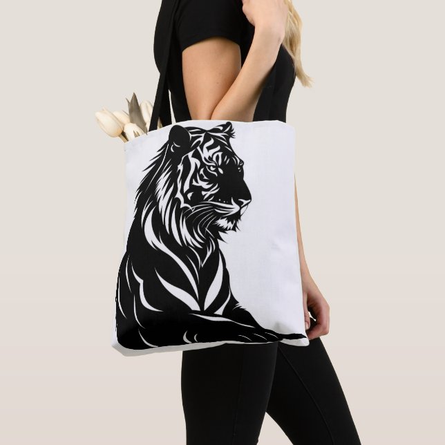Bolsa Tote Tiger Silhouette (Close Up)