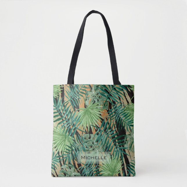 Bolsa Tote Tiger Stripes Jungle Camouflage Personalizado (Frente)