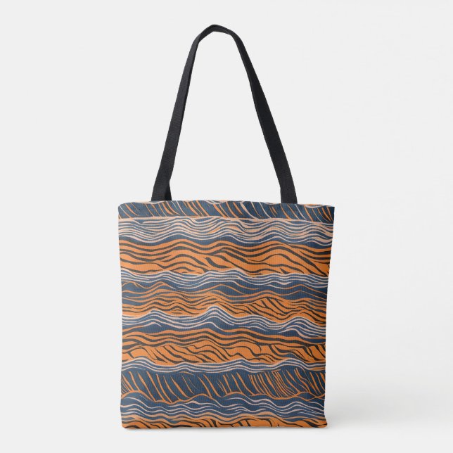 Bolsa Tote Tiger Stripes Skin Design (Verso)
