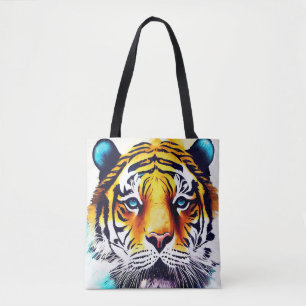 Bolsa Tote Tiger Wild Nature - Pintura De Cor Animal